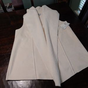 Ivory Faux Shearling Vest